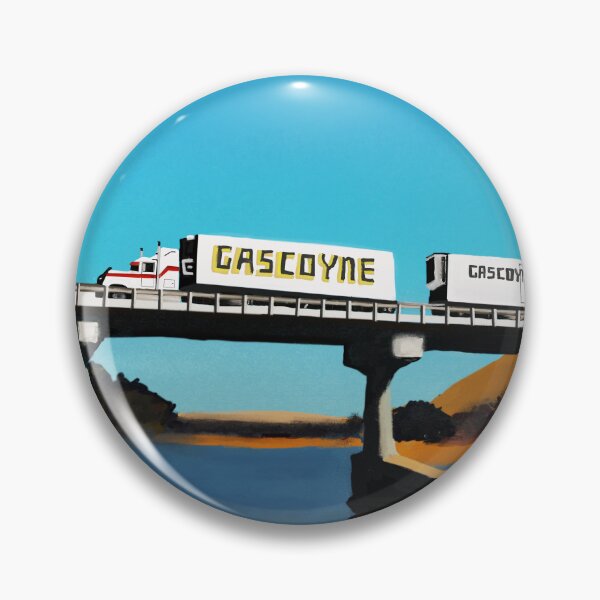 Item preview, Prime mover and three trailers crossing bridge in NW Western Australia designed and sold by JuliaKHarwood.