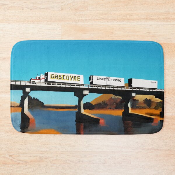 Item preview, Prime mover and three trailers crossing bridge in NW Western Australia designed and sold by JuliaKHarwood.
