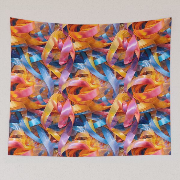 Item preview, Tangled Ties: Colorful Chaos in Gestural Calligraphy designed and sold by vadimcarazan.