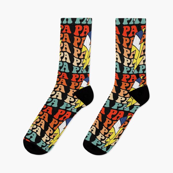 Item preview, Volleyball Papa Dad Retro Groovy Lightning Bolt Father’s Day designed and sold by Christina-grich.