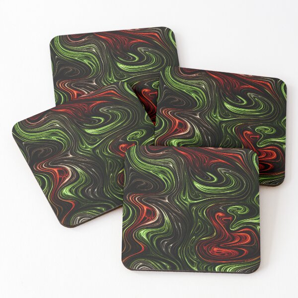 Item preview,  Xmaspunk Swirl: Strip-Painted Red, Green, and White Pattern 2 designed and sold by vadimcarazan.