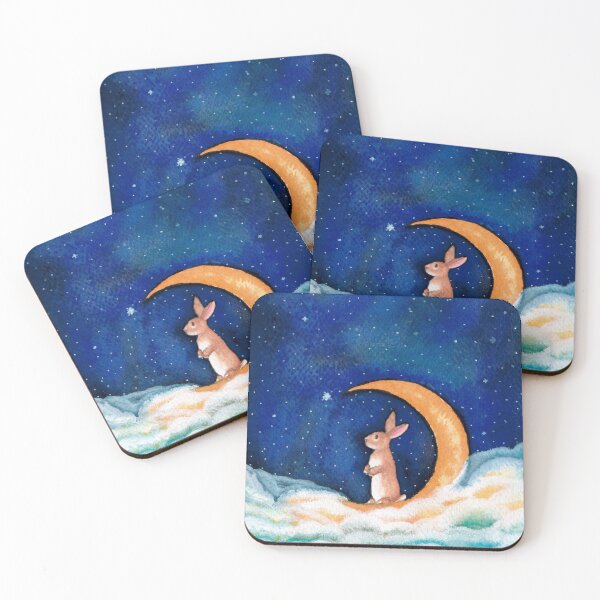 Item preview, The Bunny in the Moon designed and sold by Lobalmo Art.