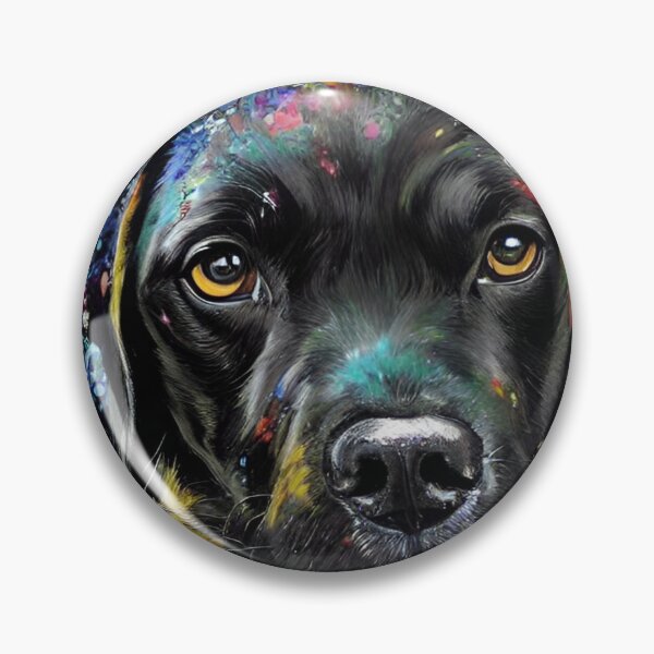 Item preview, Painted Lab Black Labrador Retriever Dog designed and sold by purplesensation.