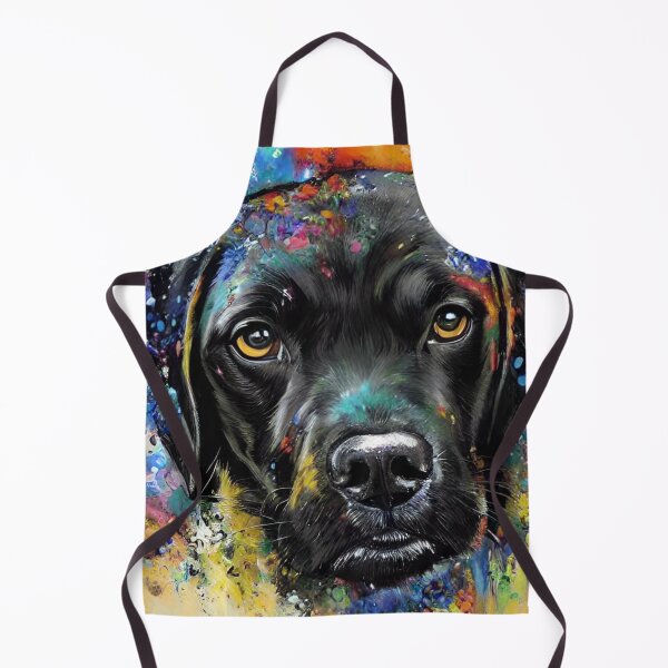 Item preview, Painted Lab Black Labrador Retriever Dog designed and sold by purplesensation.