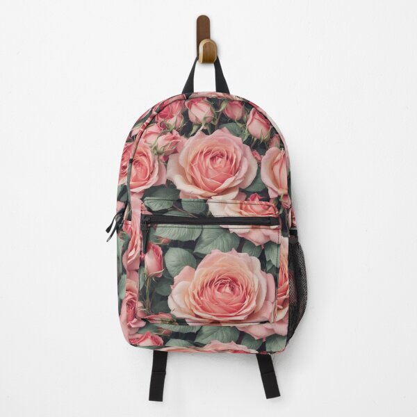 Item preview, Botanic Rose Pattern Floral Repeat Pink Roses Blooming designed and sold by TriniTeeClub.
