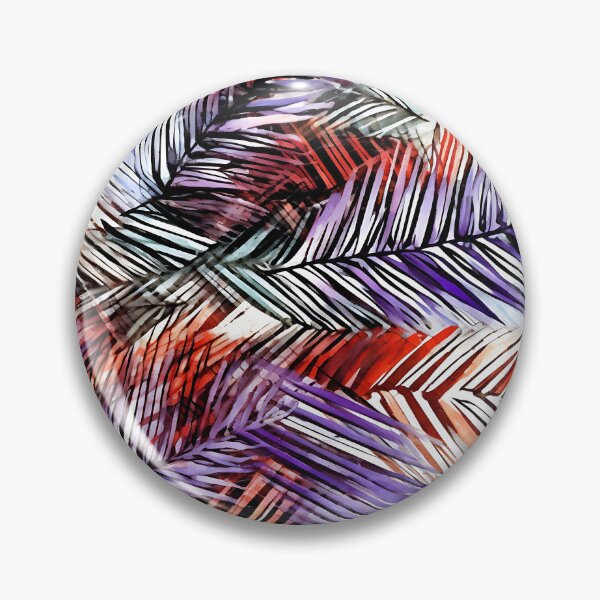 Item preview, Classique Palm Elegance: Pink and Orange Leaf Print with Dansaekhwa Influence designed and sold by vadimcarazan.