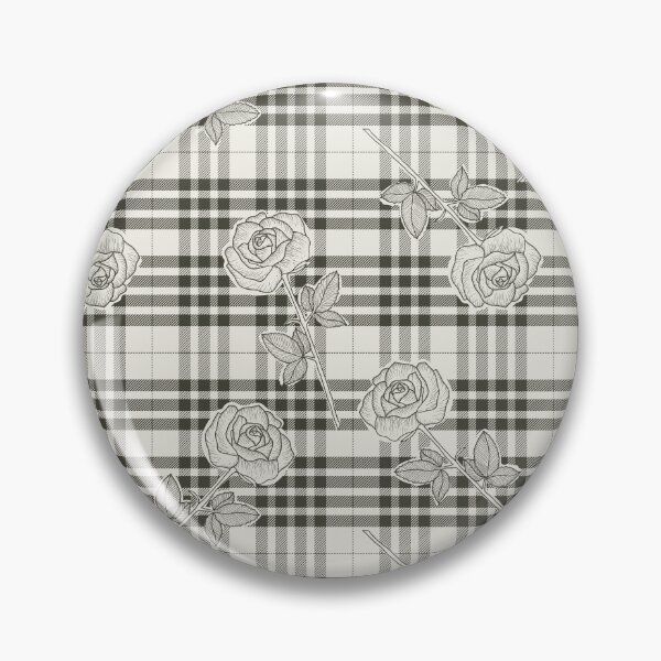 Item preview, Fashionable Roses in black white Tartan designed and sold by Claudia S. Design.