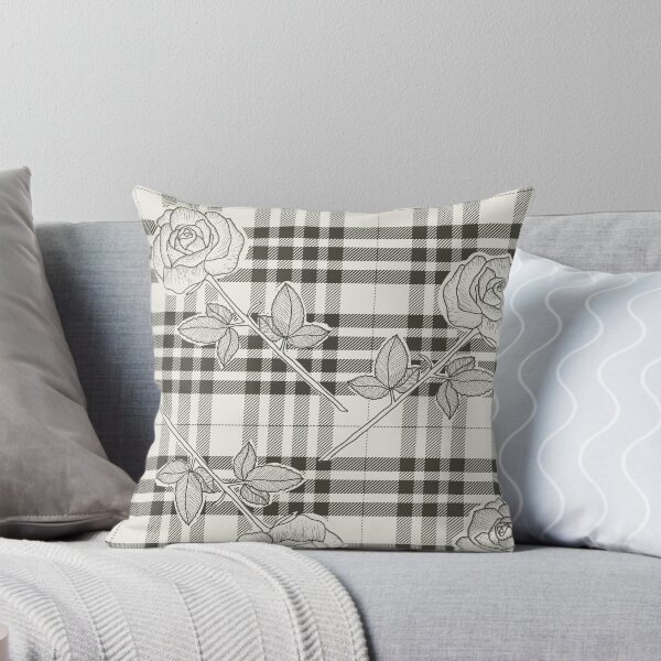 Item preview, Fashionable Roses in black white Tartan designed and sold by Claudia S. Design.