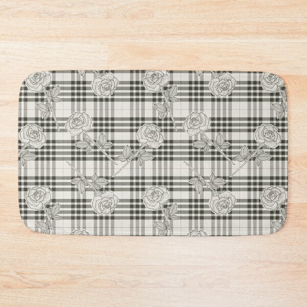 Item preview, Fashionable Roses in black white Tartan designed and sold by Claudia S. Design.
