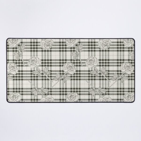 Item preview, Fashionable Roses in black white Tartan designed and sold by Claudia S. Design.