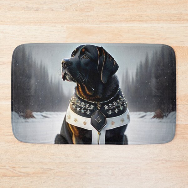 Item preview, Black Labrador Snowy Night designed and sold by purplesensation.