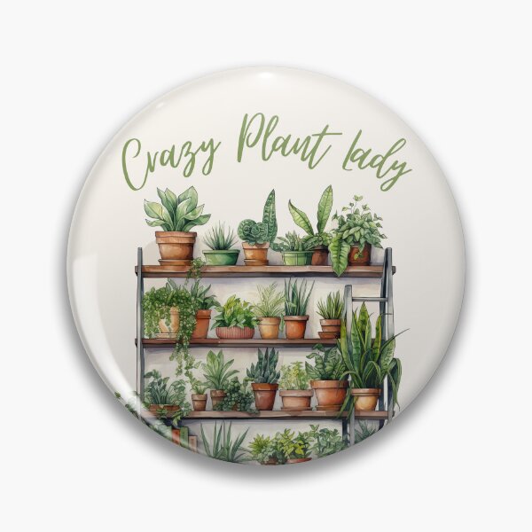 Item preview, Crazy Plant Lady, Urban jungle, Potted plants, Watercolors designed and sold by Katarzyna Dembek.