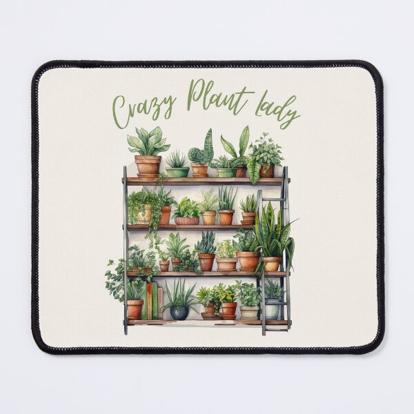 Item preview, Crazy Plant Lady, Urban jungle, Potted plants, Watercolors designed and sold by Katarzyna Dembek.