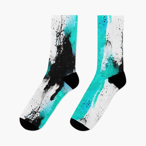 Item preview, Teal and Black Paint  designed and sold by Poetic Patterns Studio.