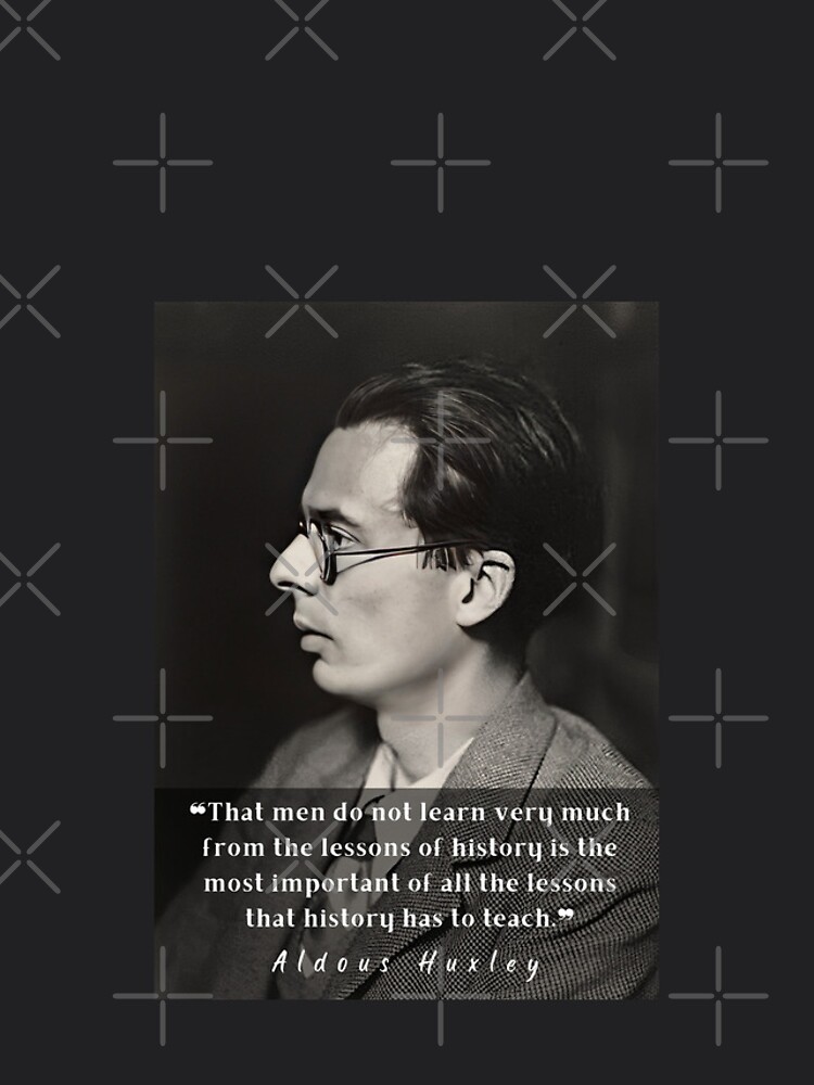 Thumbnail 4 of 4, iPhone Case, Aldous Leonard Huxley portrait and quote about history: That men do not learn very much from the lessons of history... designed and sold by artbleed.
