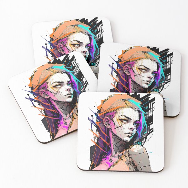 Item preview, Girl Watercolor Inkpunk Design designed and sold by Goodyzaa.