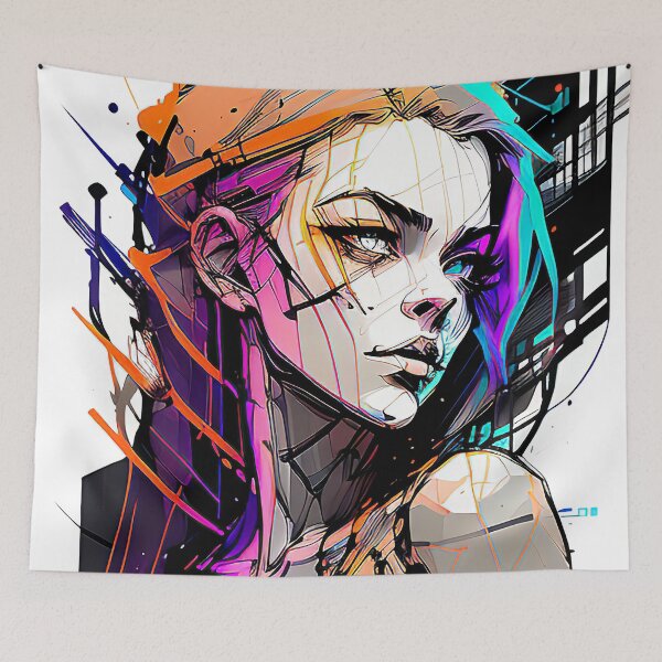 Item preview, Girl Watercolor Inkpunk Design designed and sold by Goodyzaa.