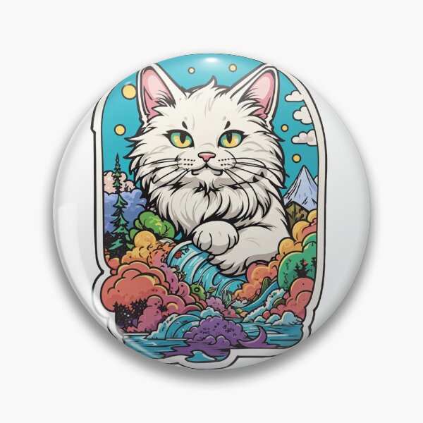 Item preview, Trippy White Cat Skateboard Art - Psychedelic Skater Kitty Graphic designed and sold by sadsapiens.