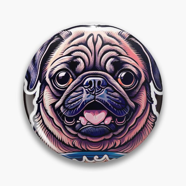 Item preview, Pug & Blue Bowl, designed and sold by CarolineDenaro.