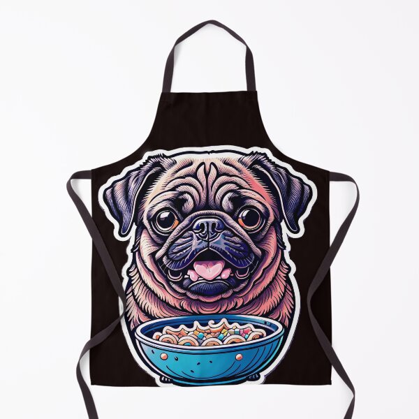 Item preview, Pug & Blue Bowl, designed and sold by CarolineDenaro.