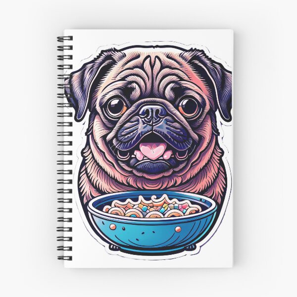 Item preview, Pug & Blue Bowl, designed and sold by CarolineDenaro.