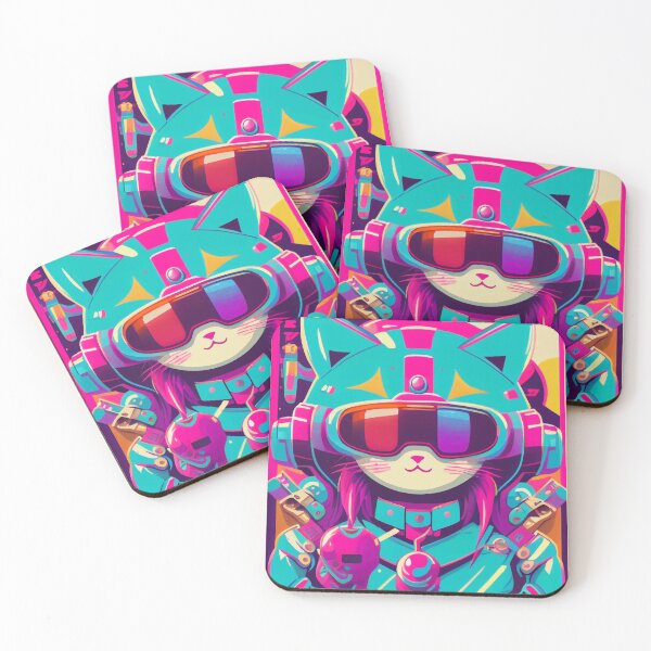 Item preview, Gato espacial de anime vintage | Diseño de origen de anime retro de calidad | Chibi Kawaii Manga Arte designed and sold by AlNoah.