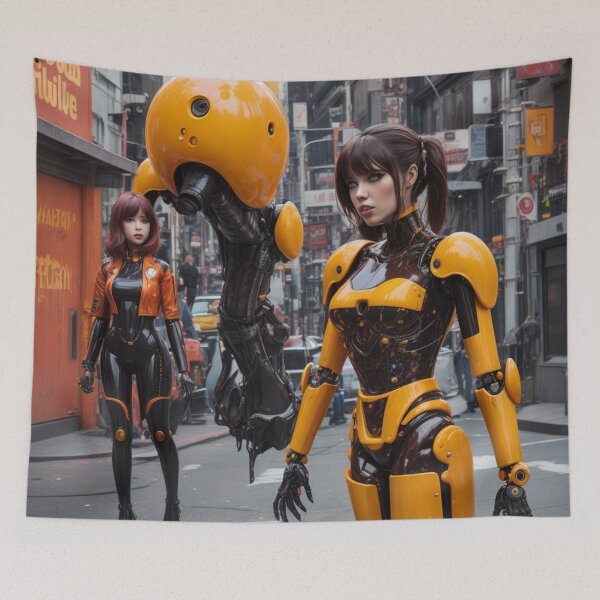 Item preview, Robotic duo, portrait of women designed and sold by jsebouvi.