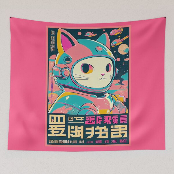 Item preview, Gato espacial de anime vintage | Diseño de origen de anime retro de calidad | Chibi Kawaii Manga Arte designed and sold by AlNoah.