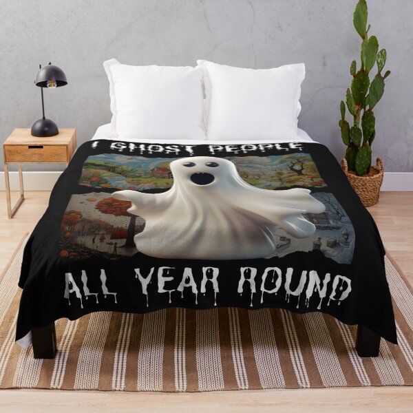 Item preview, I Ghost People All Year Round Funny Halloween Graphic designed and sold by MTJ-Mushrooms.