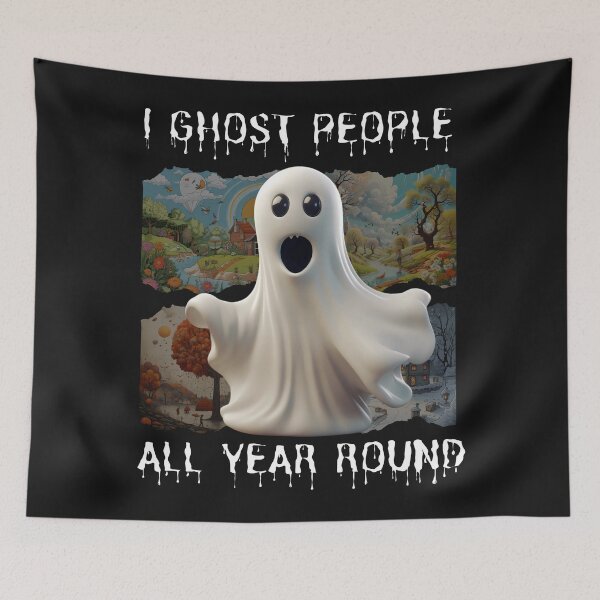 Item preview, I Ghost People All Year Round Funny Halloween Graphic designed and sold by MTJ-Mushrooms.