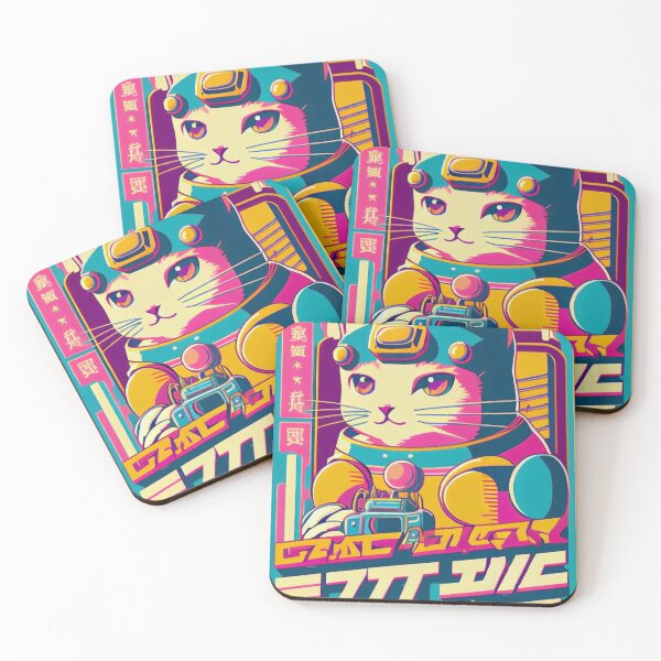 Item preview, Gato espacial de anime vintage | Diseño de origen de anime retro de calidad | Chibi Kawaii Manga Arte designed and sold by AlNoah.