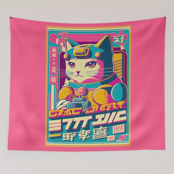 Item preview, Gato espacial de anime vintage | Diseño de origen de anime retro de calidad | Chibi Kawaii Manga Arte designed and sold by AlNoah.