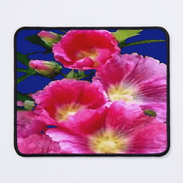 Item preview, ROSE PINK GARDEN HOLLYHOCK FLORALS ART designed and sold by sharlesart.