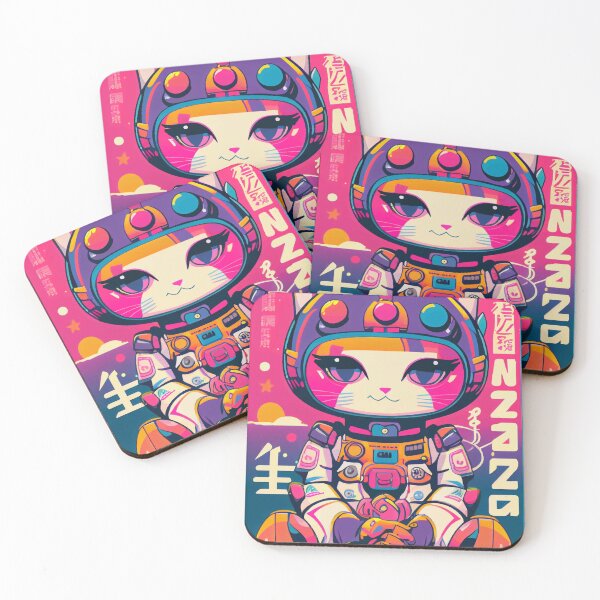 Item preview, Gato espacial de anime vintage | Diseño de origen de anime retro de calidad | Chibi Kawaii Manga Arte designed and sold by AlNoah.
