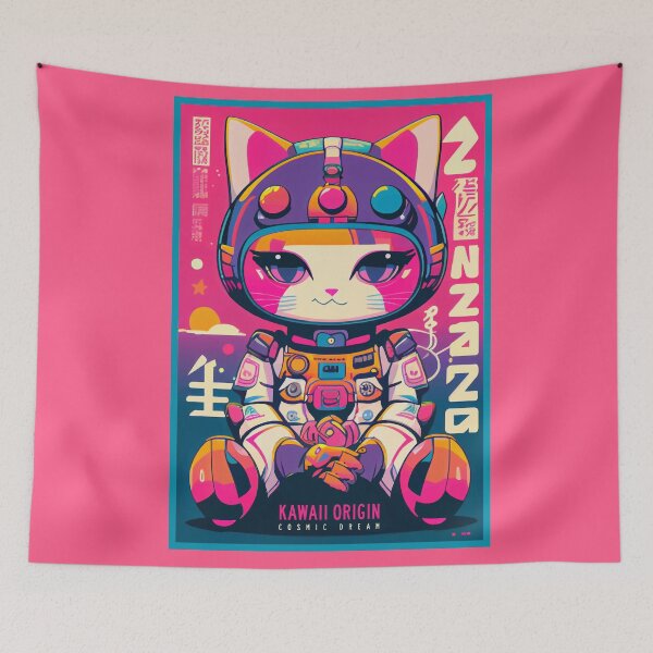 Item preview, Gato espacial de anime vintage | Diseño de origen de anime retro de calidad | Chibi Kawaii Manga Arte designed and sold by AlNoah.