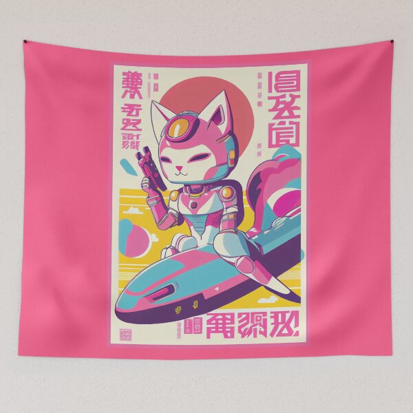 Item preview, Gato espacial de anime vintage | Diseño de origen de anime retro de calidad | Chibi Kawaii Manga Arte designed and sold by AlNoah.