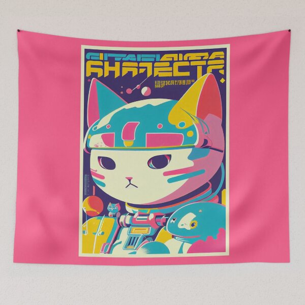 Item preview, Gato espacial de anime vintage | Diseño de origen de anime retro de calidad | Chibi Kawaii Manga Arte designed and sold by AlNoah.