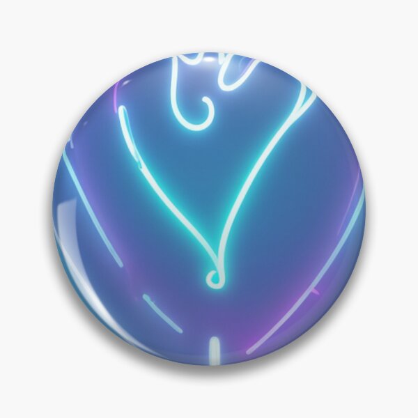 Item preview, Blue Neon Heart Shape Aesthetic designed and sold by Yellowriversss.