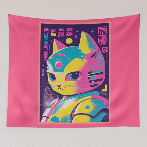 Item preview, Gato espacial de anime vintage | Diseño de origen de anime retro de calidad | Chibi Kawaii Manga Arte designed and sold by AlNoah.