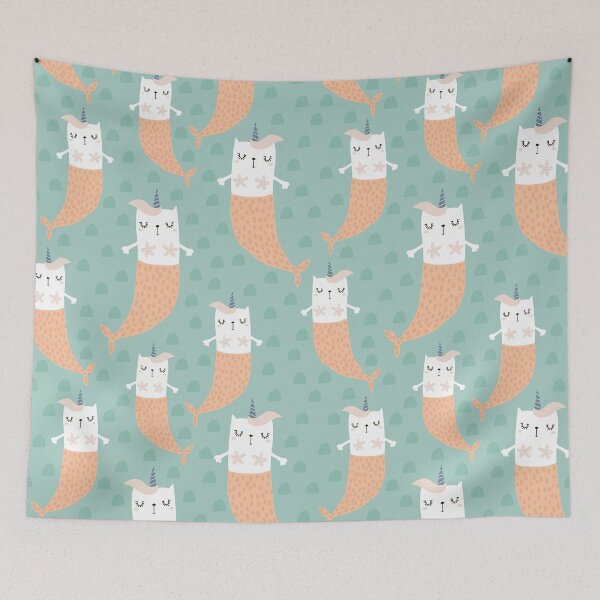Item preview, Unicorn Cat Mermaids designed and sold by theartisanco.