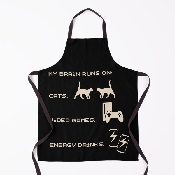 Item preview, My brain runs on cats video games and energy drinks designed and sold by Alexa Melton.