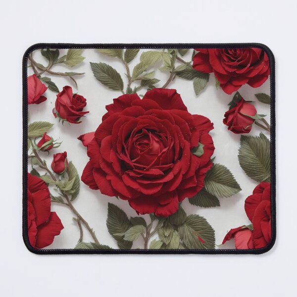 Item preview, Girly Rose Pattern Floral Repeat Red Roses Design designed and sold by TriniTeeClub.