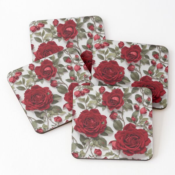 Item preview, Girly Rose Pattern Floral Repeat Red Roses Design designed and sold by TriniTeeClub.