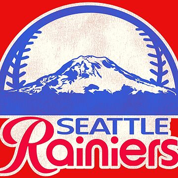 Defunct Seattle Rainiers Hat Script Baseball Team Sticker for Sale by  TheBenchwarmer