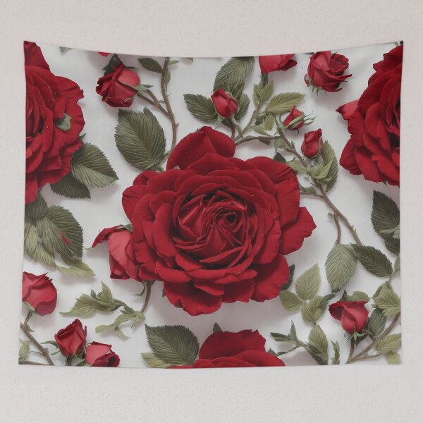 Item preview, Girly Rose Pattern Floral Repeat Red Roses Design designed and sold by TriniTeeClub.