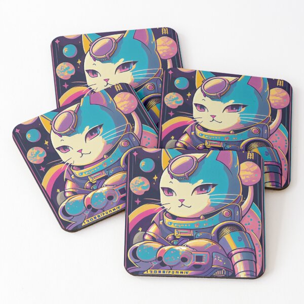 Item preview, Gato espacial de anime vintage | Diseño de origen de anime retro de calidad | Chibi Kawaii Manga Arte designed and sold by AlNoah.