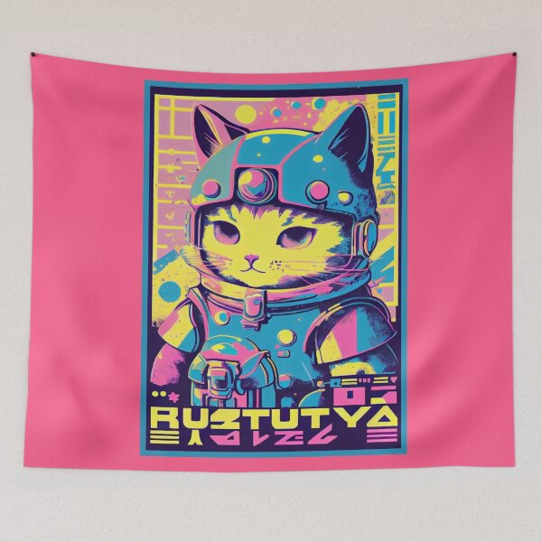 Item preview, Gato espacial de anime vintage | Diseño de origen de anime retro de calidad | Chibi Kawaii Manga Arte designed and sold by AlNoah.