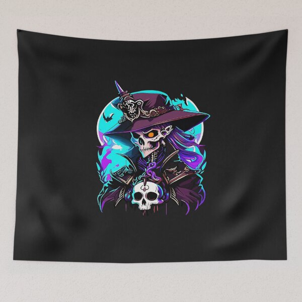 Item preview, Skull Necromancer Art: Unveiling Mystical Convergence in Dark Splendor! designed and sold by Watchara Aekcheen.