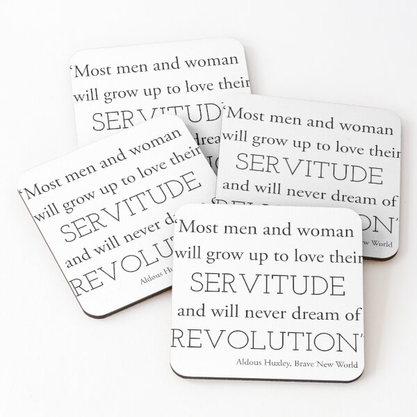 Item preview, Brave New World Quote Aldous Huxley Freedom designed and sold by ShinyDaisy.