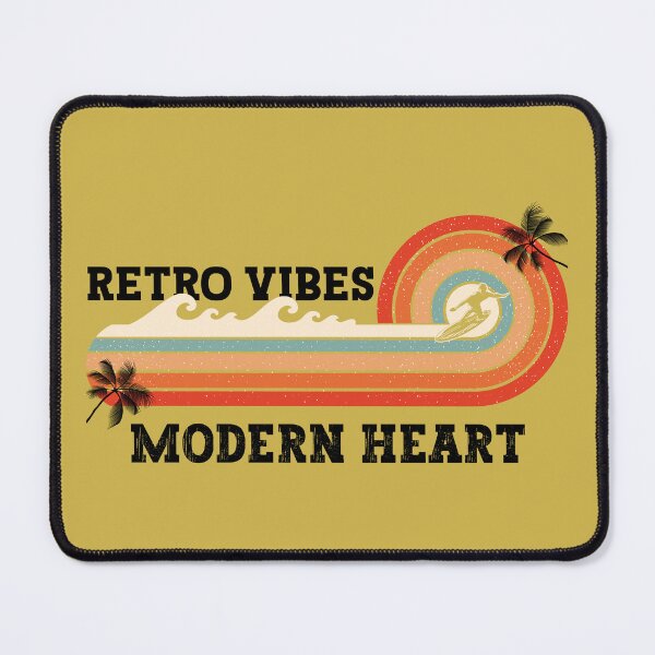 Item preview, Retro Vibes Modern Heart Summer Style designed and sold by AITeeGenius.